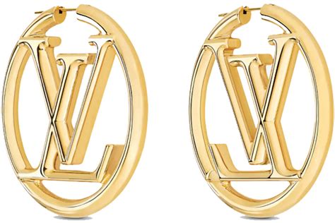 gold louis vuitton earrings|louis vuitton hoop earrings gold.